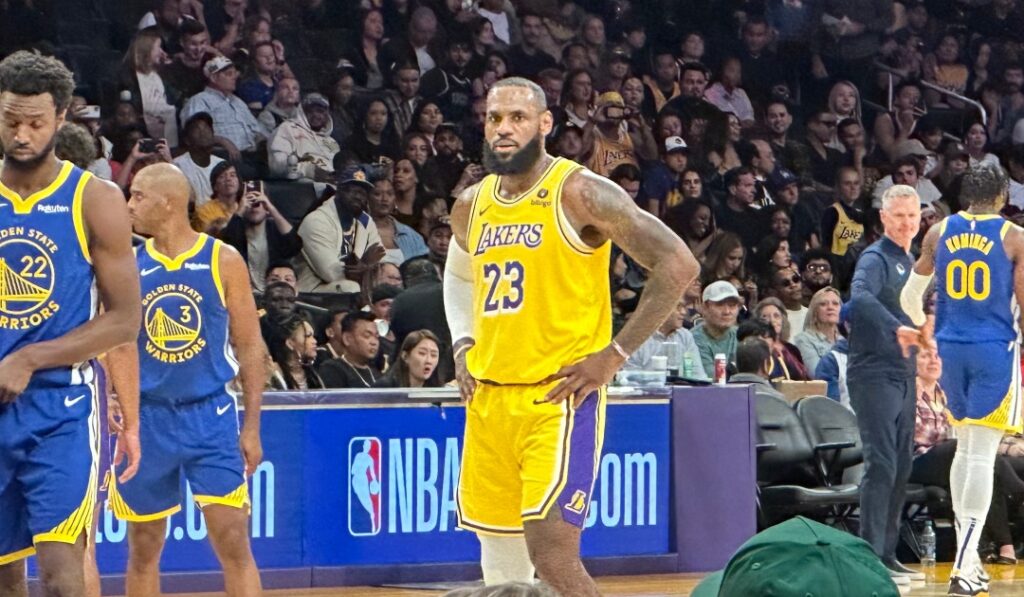 Lebron James at a Lakers Game